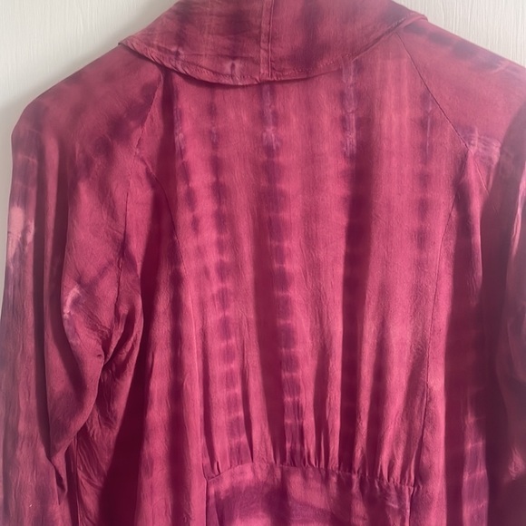 Soft Surroundings Pink Tie Dye Bali Cardigan Top Size Small - Picture 5 of 7